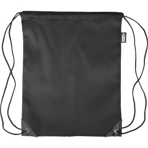 210D rPET poliszter tornazsk, fekete