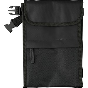 600D rPET poliszter httska, fekete