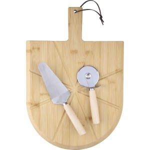 Bambusz pizzakszlet, barna