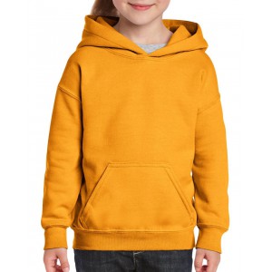 Gildan Heavy kapucnis gyerekpul�ver, Gold