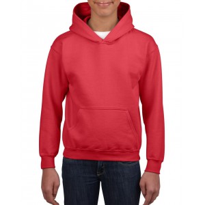 Gildan Heavy kapucnis gyerekpul�ver, Red