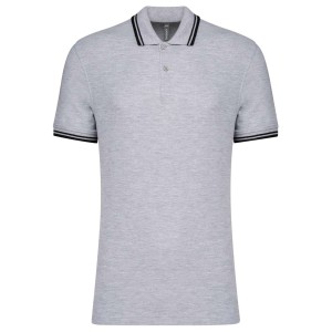 Kariban frfi rvidujj gallros pl, Oxford Grey/Black