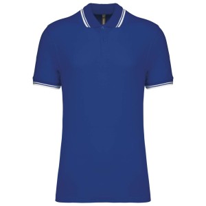 Kariban frfi rvidujj gallros pl, Royal Blue/White