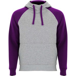 Roly Badet uniszex kapucnis pulver, Heather grey, Purple