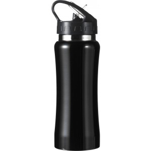 Rozsdamentes ac�l kulacs, 600 ml, fekete