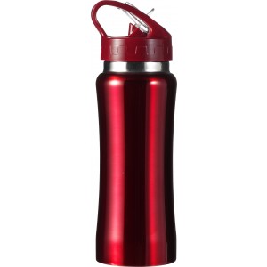 Rozsdamentes ac�l kulacs, 600 ml, piros