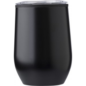 Rozsdamentes ac�l utaz�poh�r, 300ml, fekete