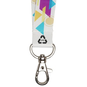 RPET nyakpnt cseppkarabinerrel, 15 mm (alapanyag)