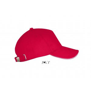 Sols Long Beach 5 paneles sapka, Red/White, U
